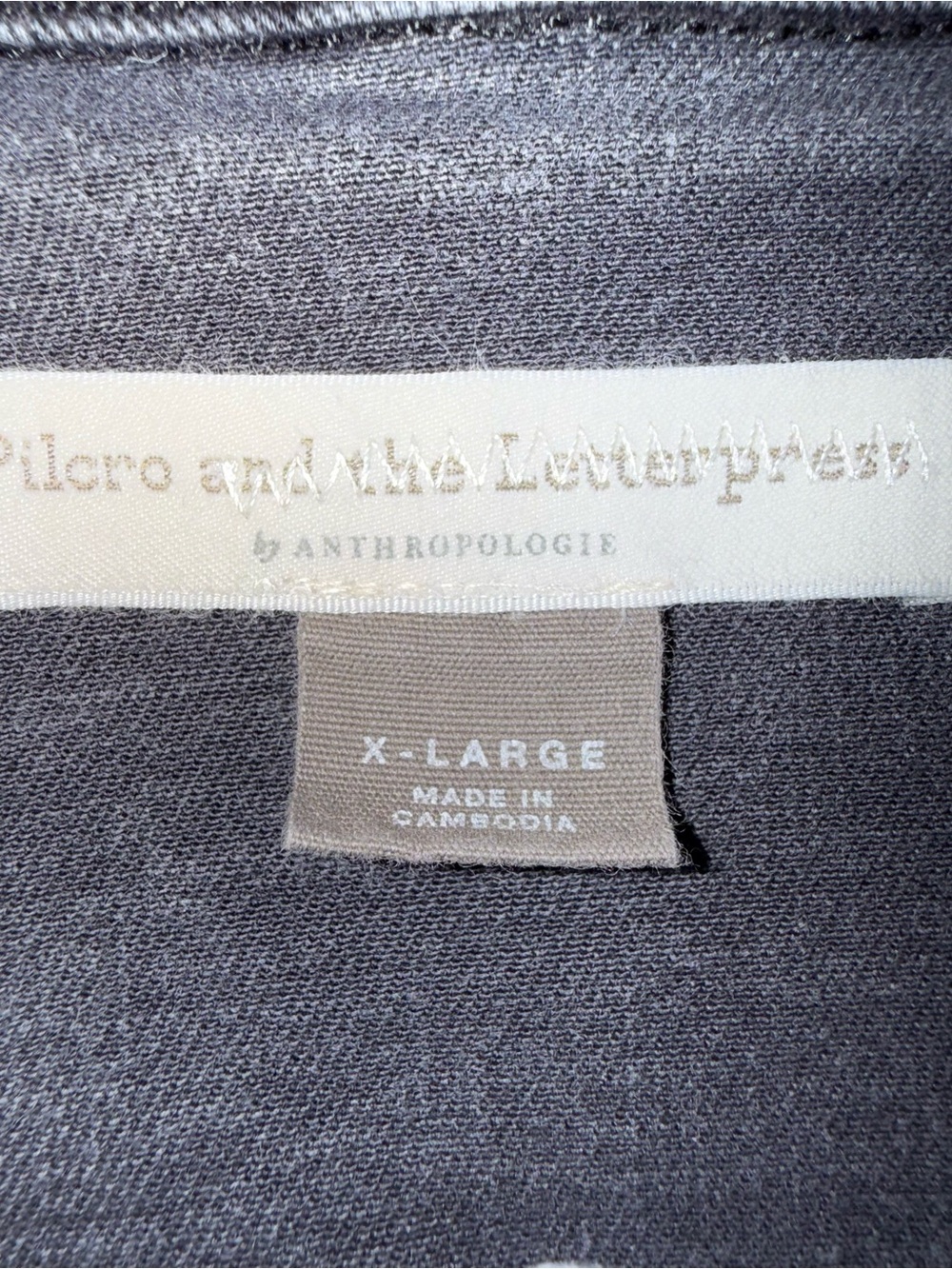 Pilcro and the Letterpress by Anthropologie Distressed Black Jean Jacket XL - Picture 10 of 10
